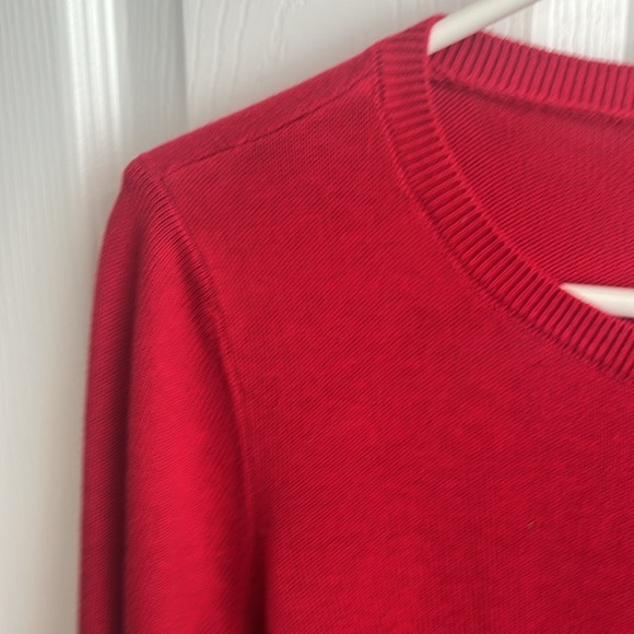 Belle Kim Gravel Red Knit Sweater Womens Medium Long Sleeve Casual - Picture 3 of 11